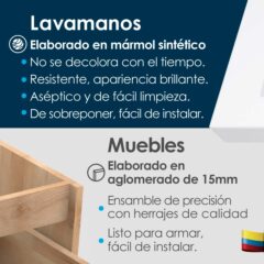 Combo lavamanos con mueble 63x48 cm + grifería #separator_sa #site_title