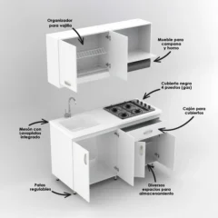 Cocina-Ambar-150x60cm-Blanco-Desc