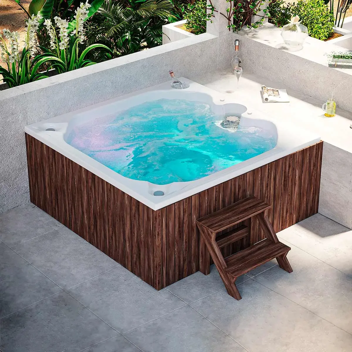 Jacuzzi Spa para 4 personas de 180x180 cm #separator_sa #site_title