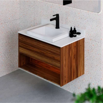 COMBO MESÓN EN QUARZSTONE + LAVAMANOS OSLO + MUEBLE THALOS 79X48cm