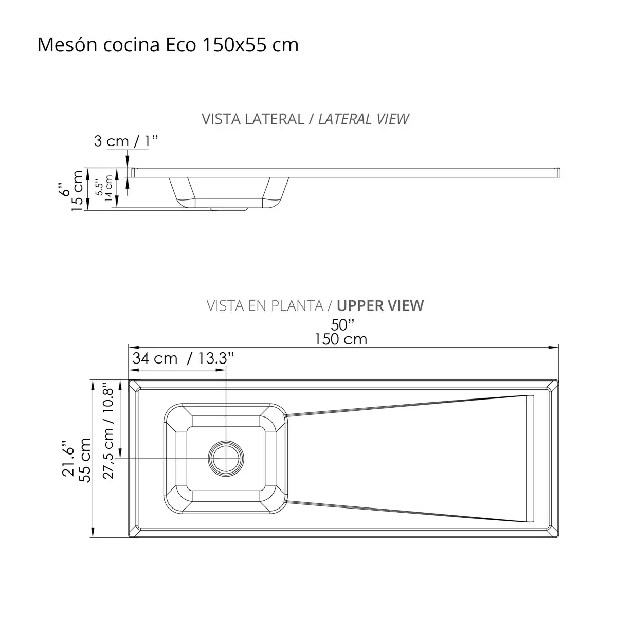 Meson-Eco-150x55-Planos-WEB Mesones para cocina planos