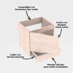 Mueble elevado valdez especificaciones