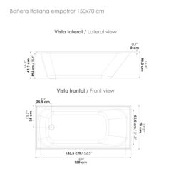 PLANO-WEB-Banera-Italiana-empotrar-150x70-1