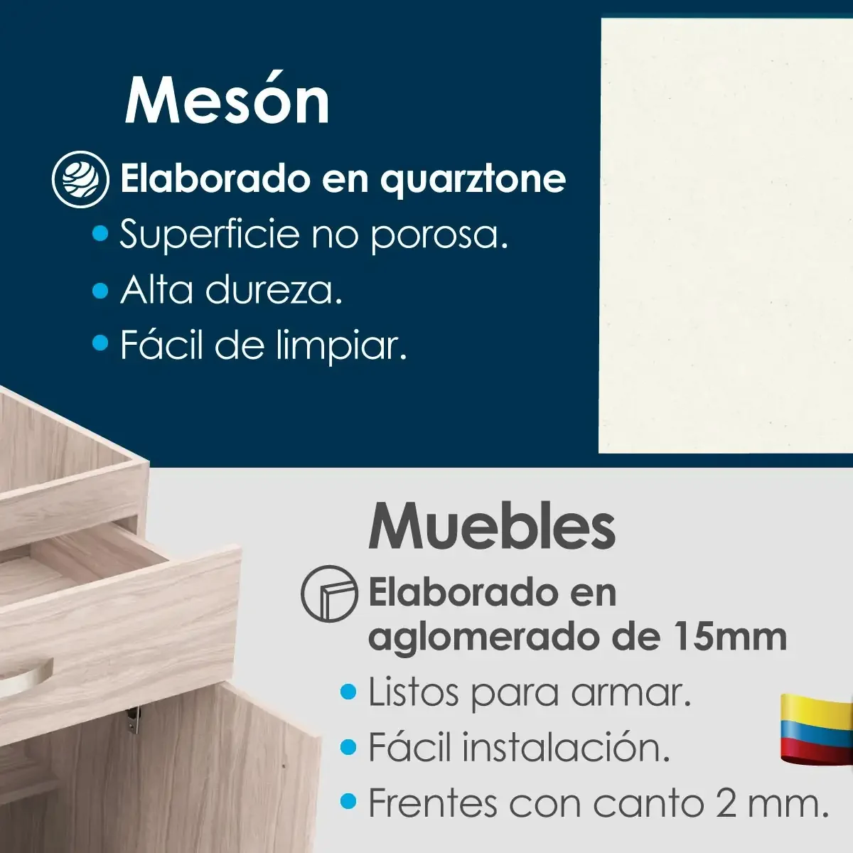 Carrusel-Cocina-Geos-Meson-Quarzstone Carrusel-Cocina-Geos-Meson-Quarzstone