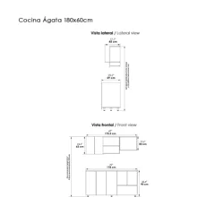 Cocina-AGATA-180x60-Alfa-Planos