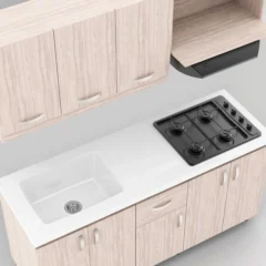 Mesón para cocina con mueble