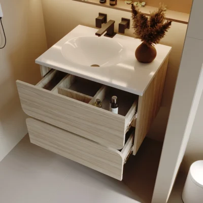 COMBO LAVAMANOS PARMA + MUEBLE ZACURA ELEVADO CLASS 63X48CM