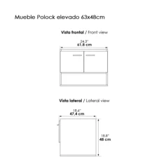 Mueble elevado polock planos