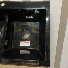 Lavaplatos de sobreponer negro brillante