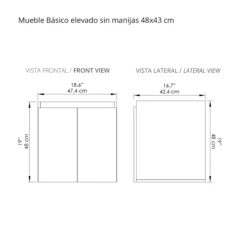 Mueble elevado básico planos