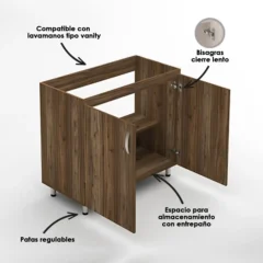 Mueble para lavamanos piso planos