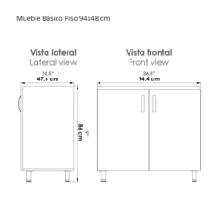 Mueble para lavamanos piso planos