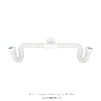 Desagüe Doble Flexible para lavaderos / lavaplatos