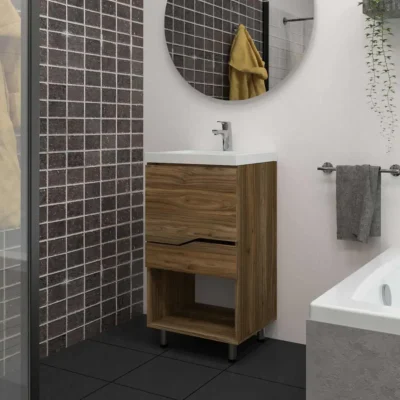 COMBO LAVAMANOS OSLO + MUEBLE VALDEZ PISO 48x43CM