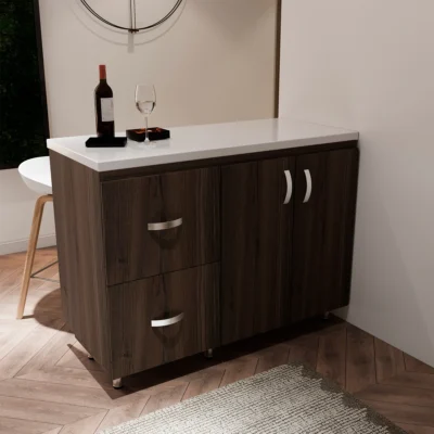 MUEBLE CON BARRA COCINA INTEGRAL AMBAR DE 120x55cm