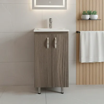 COMBO LAVAMANOS RIO + MUEBLE BÁSICO PISO 48X43cm