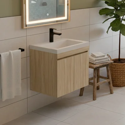 LAVAMANOS OSLO + MUEBLE BÁSICO SIN MANIJAS 48x43cm